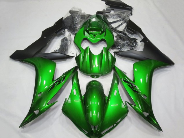 Acquista Carena Moto Yamaha YZF 1000 R1 2004-2006 - Verde Nero Opaco