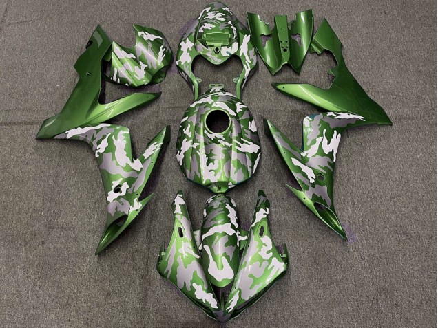 Acquista Carena Moto Yamaha YZF 1000 R1 2004-2006 - Verde Bianco Grigio Camouflage