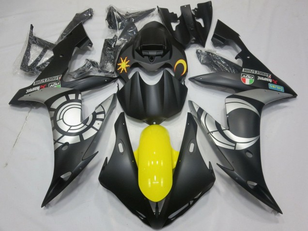 Acquista Carena Moto Yamaha YZF 1000 R1 2004-2006 - Nero Opaco Argento Giallo