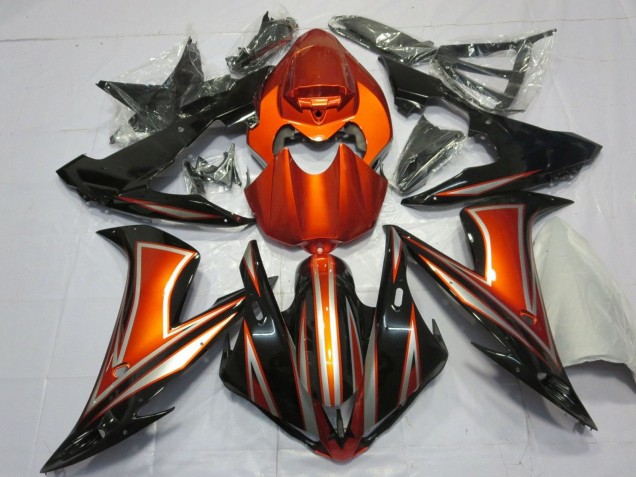 Acquista Carena Moto Yamaha YZF 1000 R1 2004-2006 - Arancia Nero Lucido
