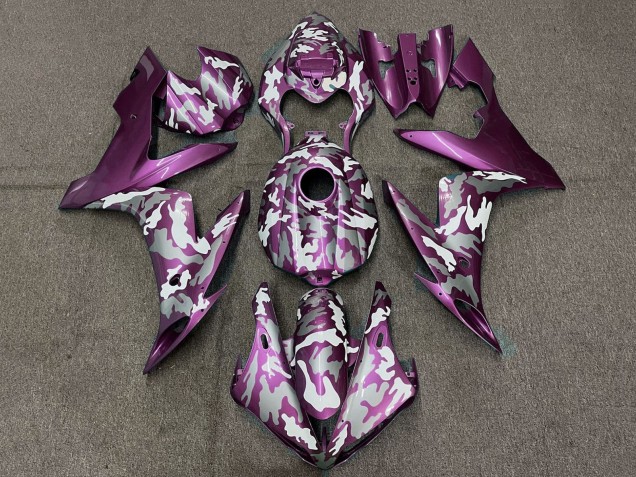 Acquista Carena Moto Yamaha YZF 1000 R1 2004-2006 - Viola Chiaro Bianco Grigio Camouflage