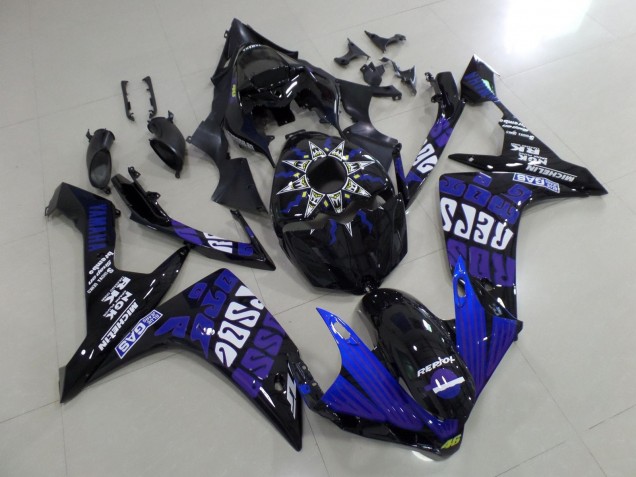 Acquista Carena Moto Yamaha YZF 1000 R1 2007-2008 - Nero Blu Viola Bianco Rossi