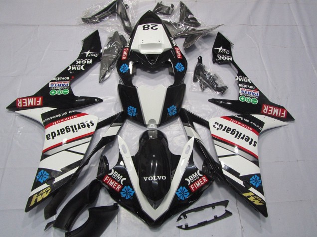 Acquista Carena Moto Yamaha YZF 1000 R1 2007-2008 - Nero Lucido Bianco Rosso Blu Volvo Sterilgarda Fimer