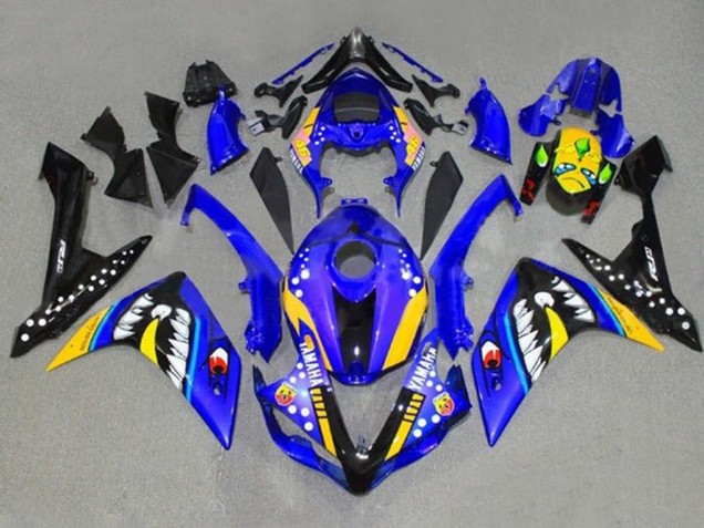 Acquista Carena Moto Yamaha YZF 1000 R1 2007-2008 - Blu Giallo Nero Squalo