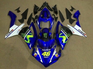Acquista Carena Moto Yamaha YZF 1000 R1 2007-2008 - Blu Bianco Nero Verde MoviStar Mostro ENEOS