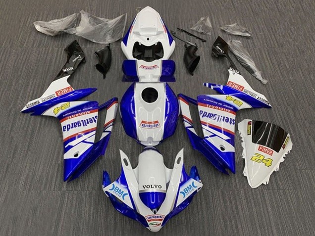 Acquista Carena Moto Yamaha YZF 1000 R1 2007-2008 - Bianco Blu Rosso Volvo Fimer Sterilgarda