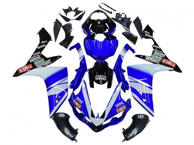 Acquista Carena Moto Yamaha YZF 1000 R1 2007-2008 - Blu Bianco Nero Volvo Fimer Yamalube