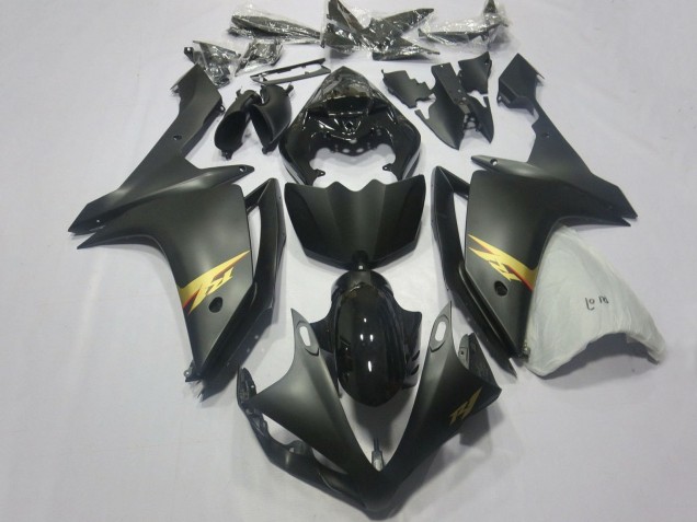 Acquista Carena Moto Yamaha YZF 1000 R1 2007-2008 - Nero Lucido Nero Opaco Oro Decal