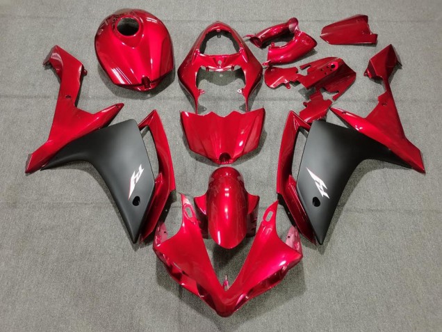 Acquista Carena Moto Yamaha YZF 1000 R1 2007-2008 - Rosso Nero Opaco