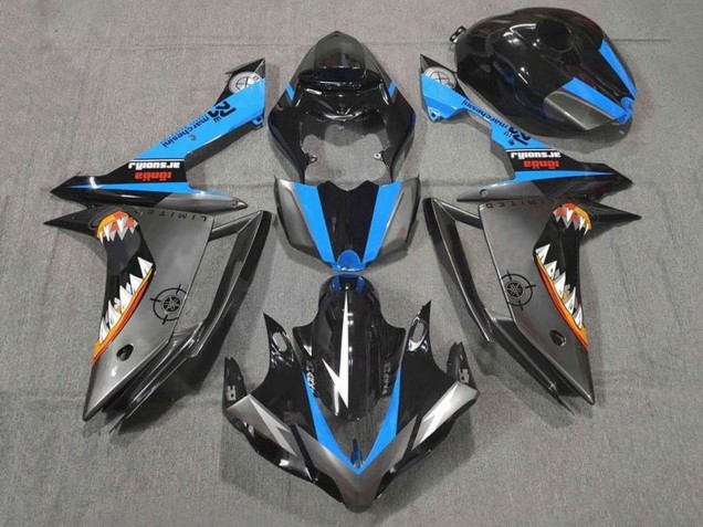 Acquista Carena Moto Yamaha YZF 1000 R1 2007-2008 - Nero Lucido Blu Argento Arancia Bianco Squalo