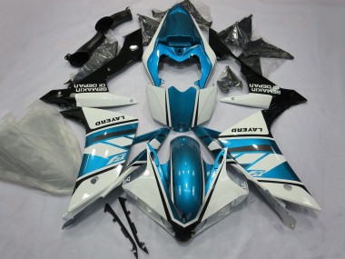 Acquista Carena Moto Yamaha YZF 1000 R1 2007-2008 - Bianco Azzurro Chiaro Nero Layerd