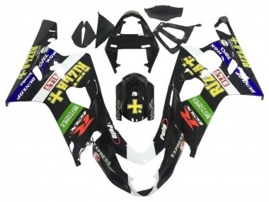 Acquista Carena Moto Suzuki GSXR 600 / GSXR 750 2004-2005 - Nero Lucido Blu Verde Giallo Rizla