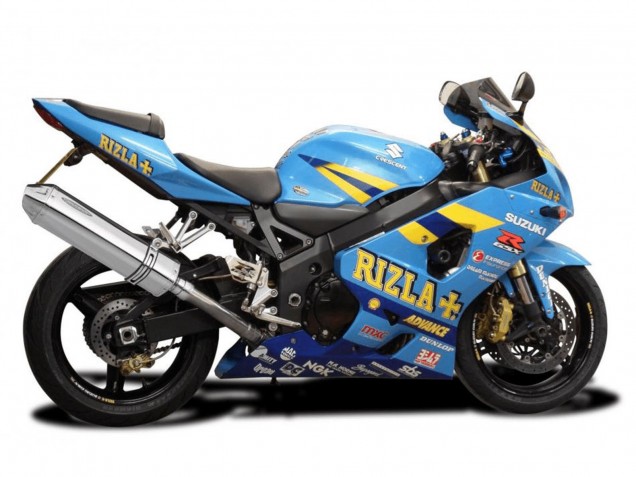 Acquista Carena Moto Suzuki GSXR 600 / GSXR 750 2004-2005 - Azzurro Chiaro Giallo Rizla Motul