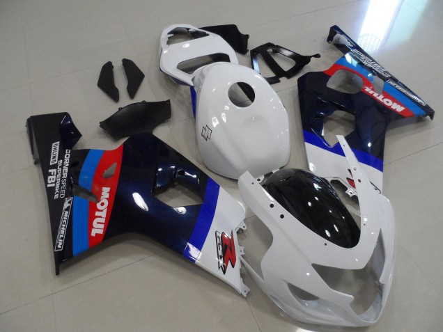 Acquista Carena Moto Suzuki GSXR 600 / GSXR 750 2004-2005 - Bianco Blu Rosso Nero Motul
