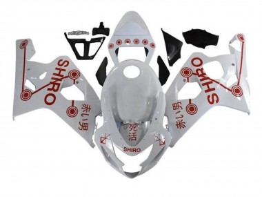 Acquista Carena Moto Suzuki GSXR 600 / GSXR 750 2004-2005 - Bianco Rosso Shiro