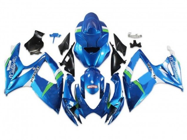 Acquista Carena Moto Suzuki GSXR 600 / GSXR 750 2006-2007 - Blu Verde Bianco Ecstar