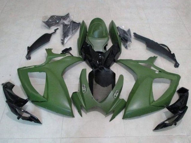 Acquista Carena Moto Suzuki GSXR 600 / GSXR 750 2006-2007 - Verde Militare Nero Lucido