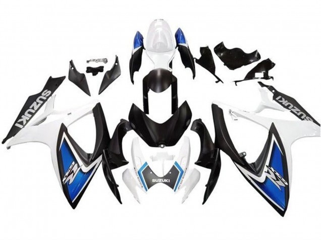 Acquista Carena Moto Suzuki GSXR 600 / GSXR 750 2006-2007 - Bianco Blu Nero Opaco