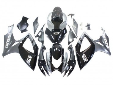 Acquista Carena Moto Suzuki GSXR 600 / GSXR 750 2006-2007 - Argento Nero Lucido Bianco