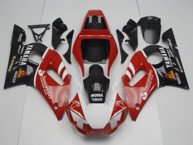 Acquista Carena Moto Yamaha YZF R6 1998-2002 - Rosso Bianco Nero Motul Santander