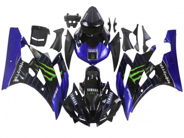 Acquista Carena Moto Yamaha YZF R6 2006-2007 - Blu Nero Verde Mostro