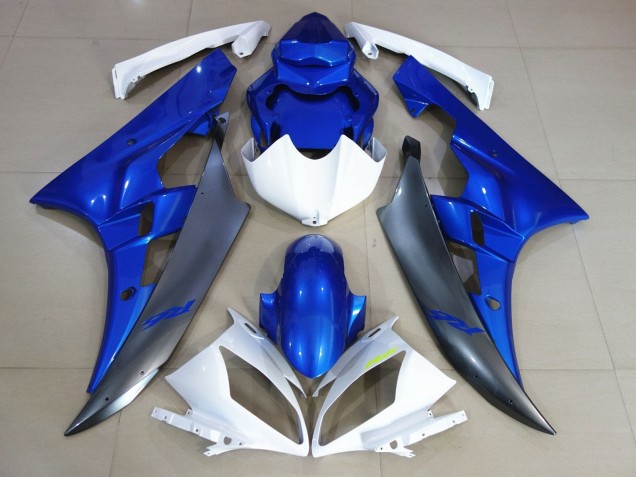 Acquista Carena Moto Yamaha YZF R6 2006-2007 - Bianco Blu Nero Opaco