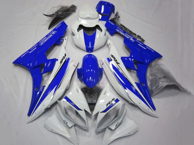 Acquista Carena Moto Yamaha YZF R6 2006-2007 - Bianco Blu Motul Michelin