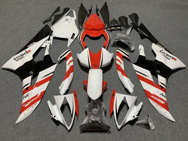 Acquista Carena Moto Yamaha YZF R6 2006-2007 - Bianco Arancia Nero Lucido Banda
