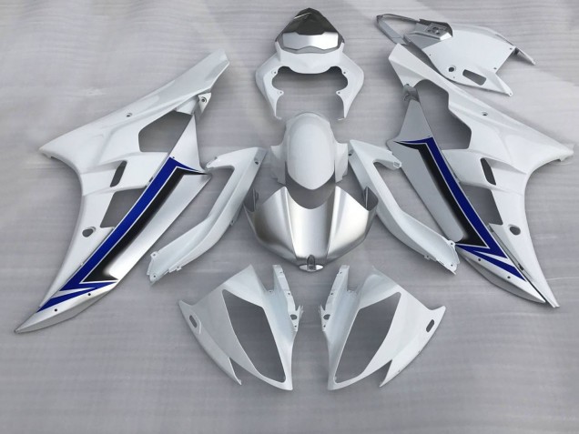 Acquista Carena Moto Yamaha YZF R6 2006-2007 - Bianco Argento Blu Nero