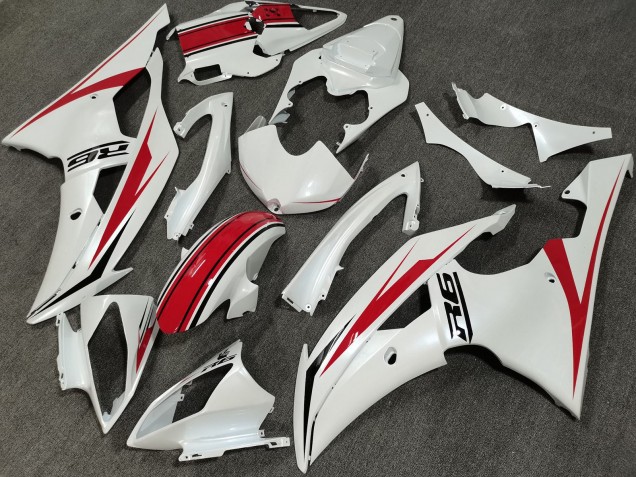 Acquista Kit Carena Moto ABS Yamaha YZF R6 2008-2016 - Bianco Perla Rosso