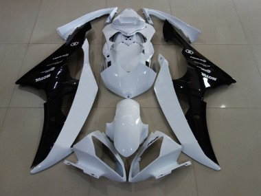 Acquista Carena Moto Yamaha YZF R6 2008-2016 - Bianco Nero Lucido