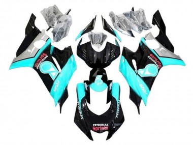 Acquista Carene Moto Yamaha YZF R6 2017-2025 - Turchese Blu Nero Lucido Petronas