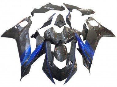 Acquista Carena Moto Yamaha YZF R6 2017-2025 - Blu Nero Falso Fibra di Carbonio