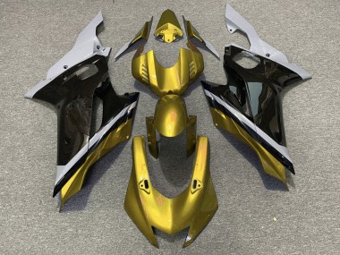 Acquista Carene Moto Yamaha YZF R6 2017-2025 - Grigio Oro Nero Lucido