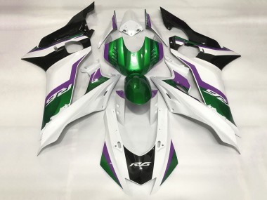 Acquista Carene Moto Yamaha YZF R6 2017-2025 - Bianco Verde Viola Nero