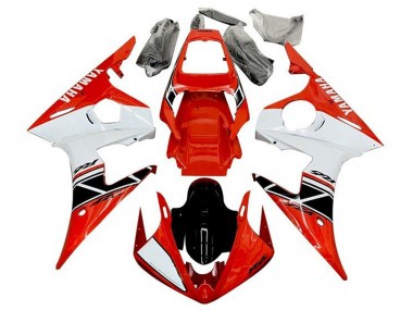 Acquista Carene Moto Yamaha YZF R6 2003-2004 - Rosso Bianco Nero Lucido Banda