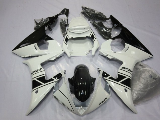 Acquista Carena Moto Yamaha YZF R6 2003-2004 - Bianco Nero Lucido