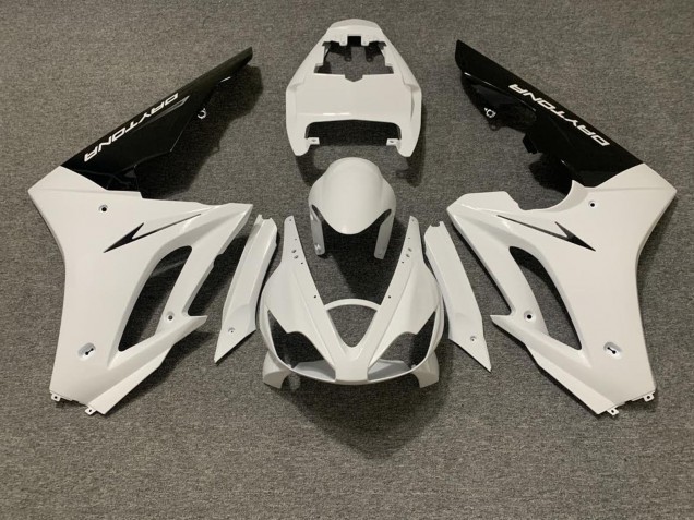Acquista Carena Moto Triumph Daytona 675 Triple 2006-2008 - Bianco Nero Lucido
