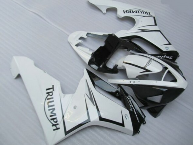 Acquista Carena Moto Triumph Daytona 675 Triple 2006-2008 - Bianco Nero Lucido