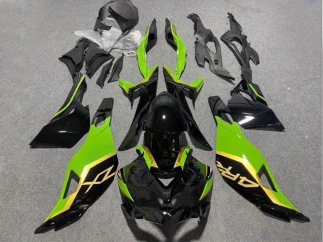 Acquista Carena Moto Kawasaki ZX4R ZX-4RR 2019-2025 - Nero Lucido Verde Oro