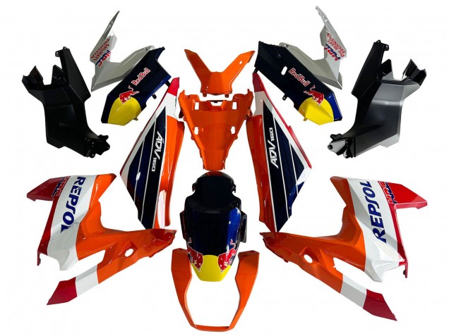Acquista Carena Moto Honda ADV160 2022-2024 - Arancia Bianco Rosso Blu Repsol Red Bull
