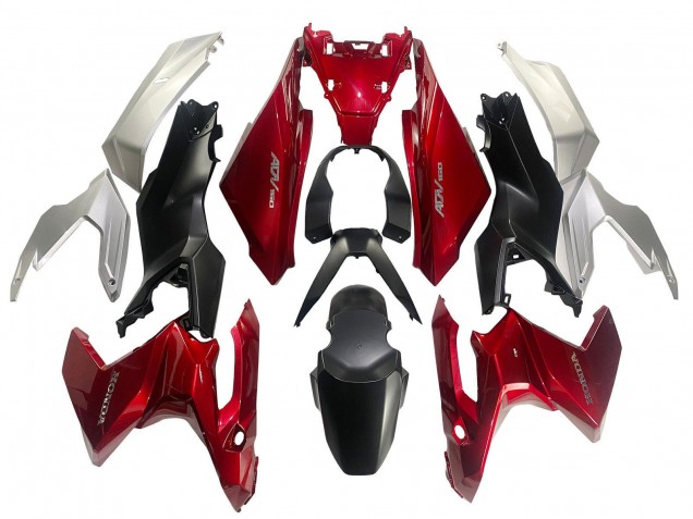 Acquista Carena Moto Honda ADV160 2022-2024 - Argento Rosso Nero Opaco