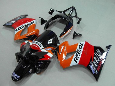 Acquista Carena Moto Honda VFR 800 2002-2013 - Arancia Bianco Rosso Nero Lucido Repsol