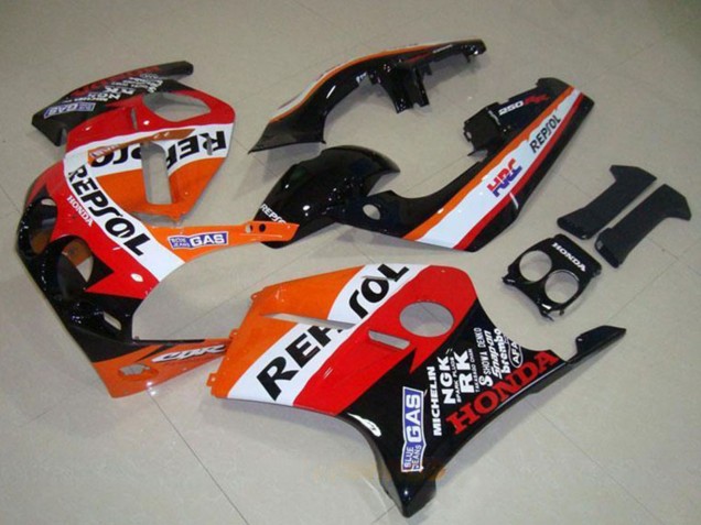 Acquista Carena Moto Honda CBR250RR MC19 1988-1989 - Arancia Bianco Rosso Nero Lucido Repsol