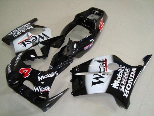 Acquista Carena Moto Honda CBR250RR MC19 1988-1989 - Nero Lucido Bianco West Mobil HRC 4