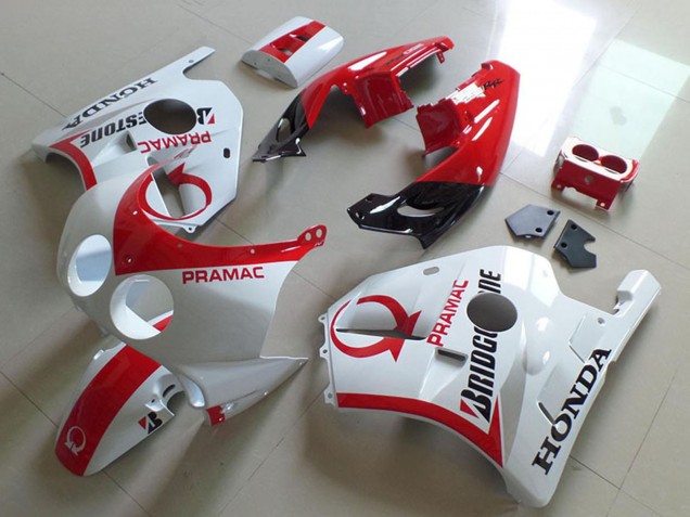 Acquista Carena Moto Honda CBR250RR MC22 1990-1998 - Bianco Rosso Pramac Bridgestone
