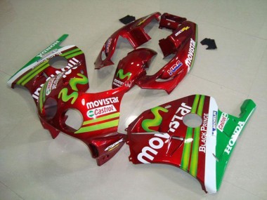Acquista Carena Moto Honda CBR250RR MC22 1990-1998 - Rosso Bianco Verde MoviStar