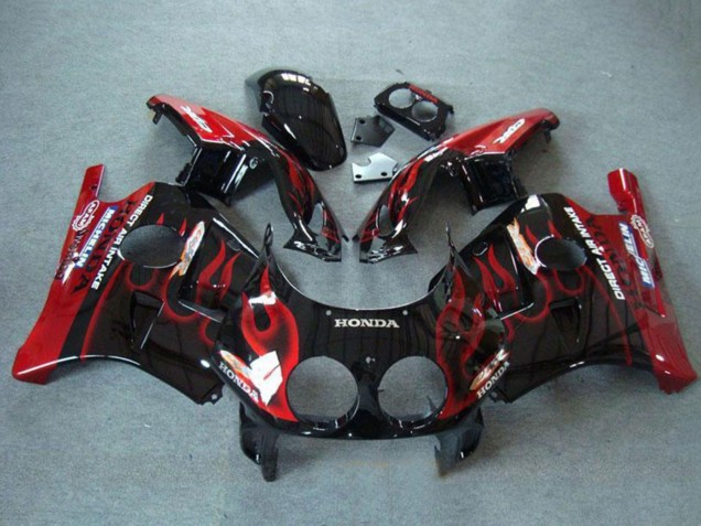 Acquista Carena Moto Honda CBR250RR MC22 1990-1998 - Nero Lucido Rosso Fiamma