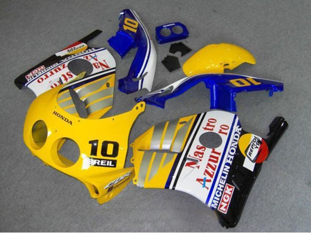 Acquista Carena Moto Honda CBR250RR MC22 1990-1998 - Giallo Blu Argento Bianco Rosso Nastro Azzurro Breil 10