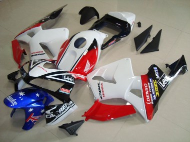 Acquista Carena Moto Honda CBR600RR 2003-2004 - Bianco Rosso Blu Nero Lucido Stella Lee